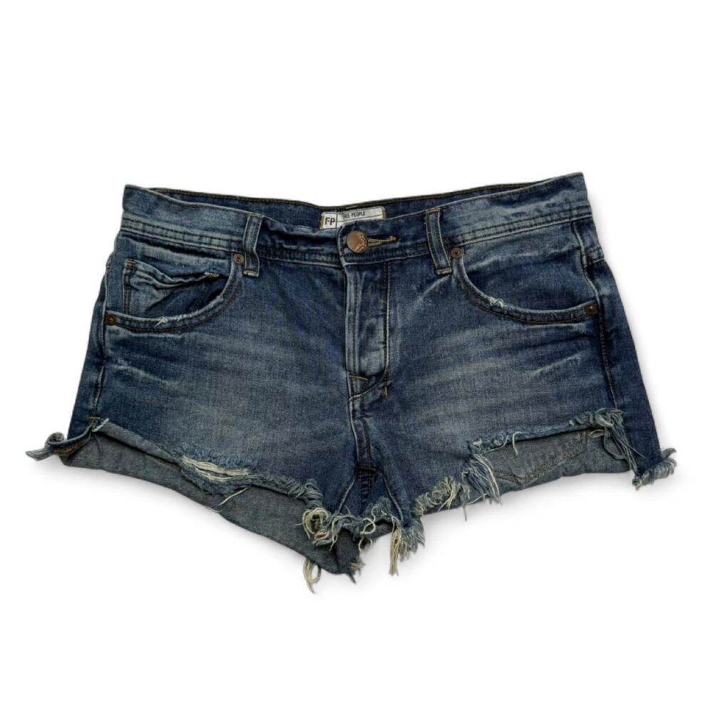 Free People Denim Casual Going Out Shorts Size 25 49